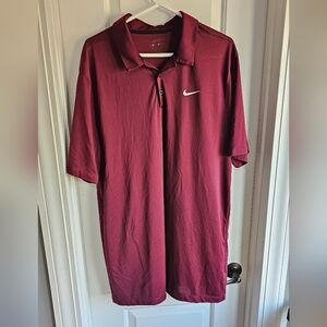 Nike Men's Burgundy Polo Shirt